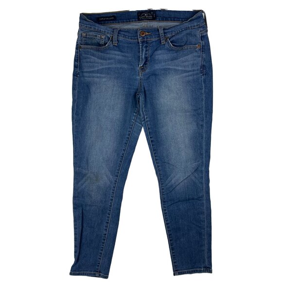 Lucky Brand Charlie Pencil Carpi Blue Jeans Size 6/28 Medium Wash Mid Rise Crop - Picture 2 of 16